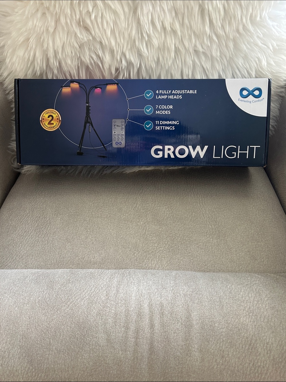 Grow Light with 4 Adjustable Heads -
